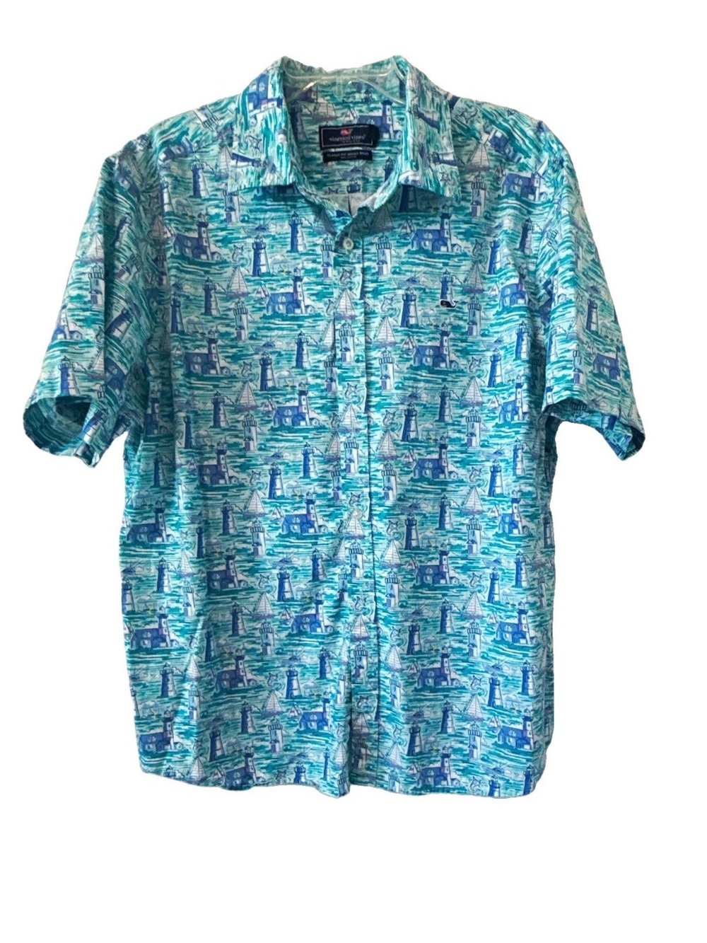 Vineyard Vines Men’s Classic Whale Shirt, Size XL, 100% Cotton Button-Down Shirt